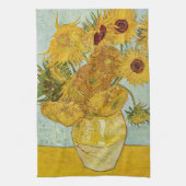 Vincent Van Gogh - Vase mit zwölf Sonnenblumen Geschirrtuch (Vertikal)