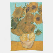 Vincent van Gogh - Vase mit zwölf Sonnenblumen Geschirrtuch (Vertikal)