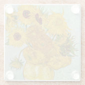 Vincent Van Gogh - Vase mit zwölf Sonnenblumen Glasuntersetzer (Rückseite)