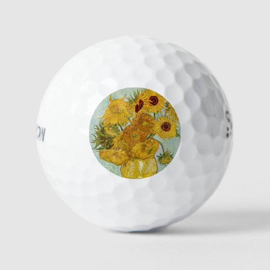 Vincent Van Gogh - Vase mit zwölf Sonnenblumen Golfball (Vorderseite)