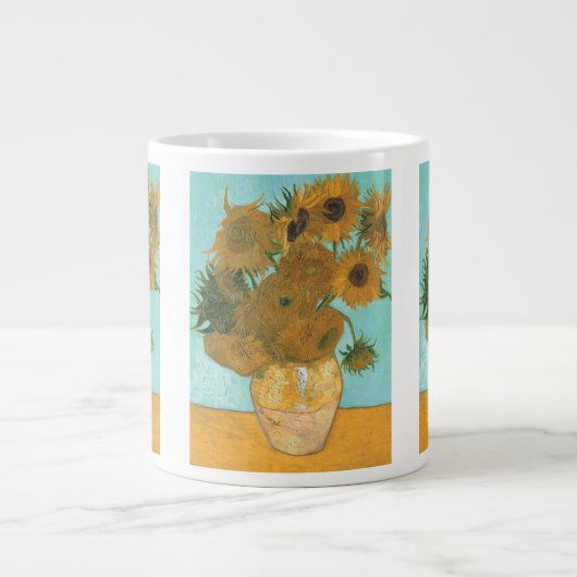 Vincent van Gogh - Vase mit zwölf Sonnenblumen Jumbo-Tasse (Vorderseite)