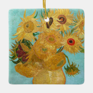 Vincent Van Gogh - Vase mit zwölf Sonnenblumen Keramikornament
