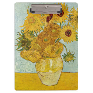 Vincent Van Gogh - Vase mit zwölf Sonnenblumen Klemmbrett