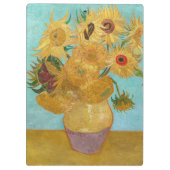 Vincent Van Gogh - Vase mit zwölf Sonnenblumen Klemmbrett (Rückseite)