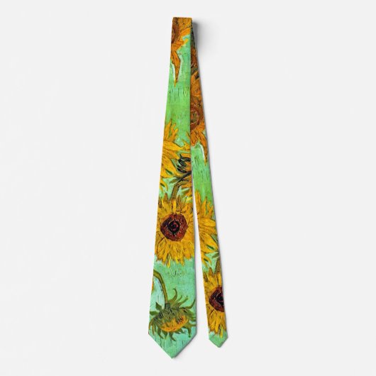 Vincent Van Gogh - Vase mit zwölf Sonnenblumen Krawatte (Vorderseite)