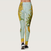 Vincent Van Gogh - Vase mit zwölf Sonnenblumen Leggings (Rückseite)