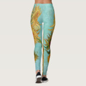 Vincent Van Gogh - Vase mit zwölf Sonnenblumen Leggings (Rückseite)