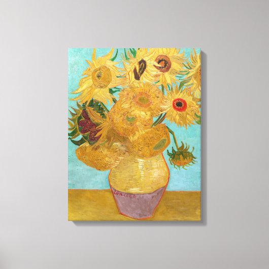 Vincent Van Gogh - Vase mit zwölf Sonnenblumen Leinwanddruck (Vorderseite)