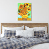 Vincent Van Gogh - Vase mit zwölf Sonnenblumen Leinwanddruck (Insitu (Schlafzimmer))