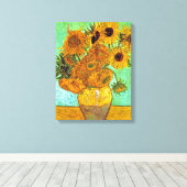 Vincent Van Gogh - Vase mit zwölf Sonnenblumen Leinwanddruck (Insitu (Holzboden))