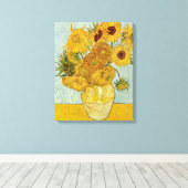 Vincent Van Gogh - Vase mit zwölf Sonnenblumen Leinwanddruck (Insitu (Holzboden))
