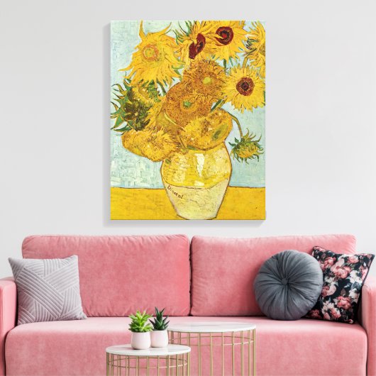 Vincent Van Gogh - Vase mit zwölf Sonnenblumen Leinwanddruck (Insitu (Wohnzimmer))
