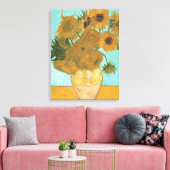 Vincent van Gogh - Vase mit zwölf Sonnenblumen Leinwanddruck (Insitu (Wohnzimmer))