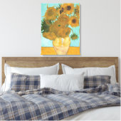 Vincent van Gogh - Vase mit zwölf Sonnenblumen Leinwanddruck (Insitu (Schlafzimmer))