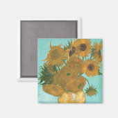 Vincent van Gogh - Vase mit zwölf Sonnenblumen Magnet (Vorderseite/Rückseite)
