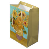 Vincent Van Gogh - Vase mit zwölf Sonnenblumen Mittlere Geschenktüte (Rückseite Schrägansicht)