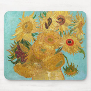 Vincent Van Gogh - Vase mit zwölf Sonnenblumen Mousepad