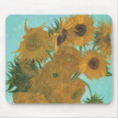 Vincent van Gogh - Vase mit zwölf Sonnenblumen Mousepad (Vorne)