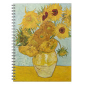 Vincent Van Gogh - Vase mit zwölf Sonnenblumen Notizblock (Vorderseite)