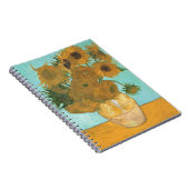 Vincent van Gogh - Vase mit zwölf Sonnenblumen Notizblock (Rechte Seite)
