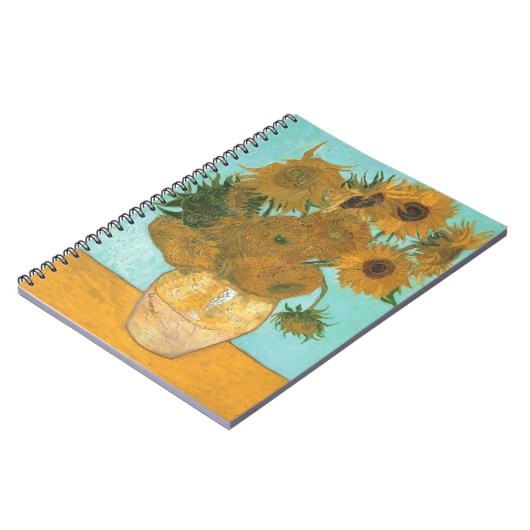 Vincent van Gogh - Vase mit zwölf Sonnenblumen Notizblock (Linke Seite)