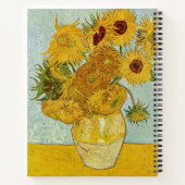 Vincent Van Gogh - Vase mit zwölf Sonnenblumen Notizblock (Rückseite)