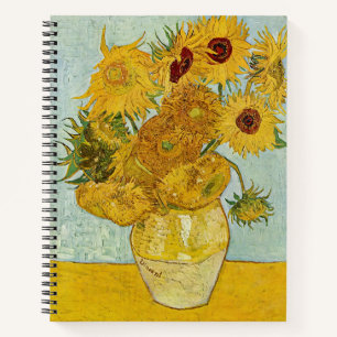 Vincent Van Gogh - Vase mit zwölf Sonnenblumen Notizblock