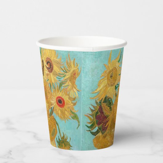 Vincent Van Gogh - Vase mit zwölf Sonnenblumen Pappbecher (Rechts)
