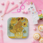 Vincent Van Gogh - Vase mit zwölf Sonnenblumen Pappteller (Party)