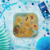 Vincent Van Gogh - Vase mit zwölf Sonnenblumen Pappteller (Party)