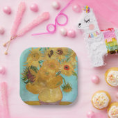 Vincent Van Gogh - Vase mit zwölf Sonnenblumen Pappteller (Party)