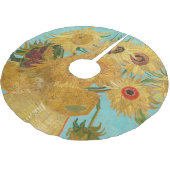 Vincent Van Gogh - Vase mit zwölf Sonnenblumen Polyester Weihnachtsbaumdecke (Schrägansicht)