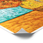 Vincent Van Gogh - Vase mit zwölf Sonnenblumen Poster (Ecke)