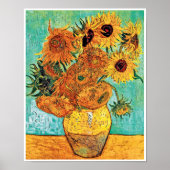 Vincent Van Gogh - Vase mit zwölf Sonnenblumen Poster (Vorne)