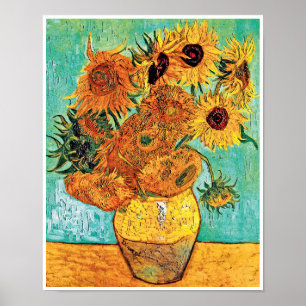 Vincent Van Gogh - Vase mit zwölf Sonnenblumen Poster