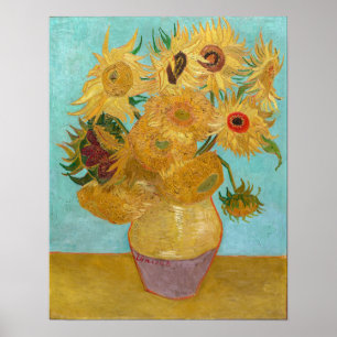 Vincent Van Gogh - Vase mit zwölf Sonnenblumen Poster