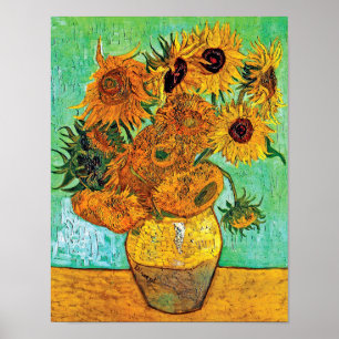 Vincent Van Gogh - Vase mit zwölf Sonnenblumen Poster