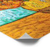 Vincent Van Gogh - Vase mit zwölf Sonnenblumen Poster (Ecke)