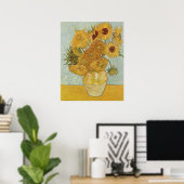 Vincent van Gogh Vase mit zwölf Sonnenblumen Poster (Heimbüro)