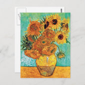 Vincent Van Gogh - Vase mit zwölf Sonnenblumen Postkarte (Vorne/Hinten)