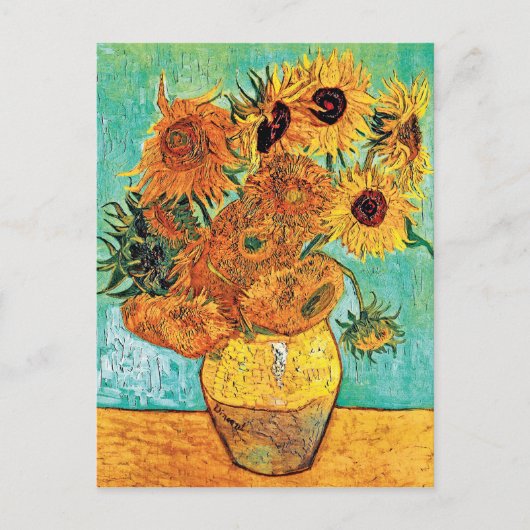 Vincent Van Gogh - Vase mit zwölf Sonnenblumen Postkarte (Vorderseite)