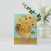 Vincent Van Gogh - Vase mit zwölf Sonnenblumen Postkarte (Stehend Vorderseite)