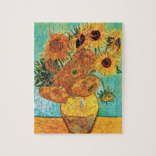 Vincent Van Gogh - Vase mit zwölf Sonnenblumen Puzzle (Vertikal)