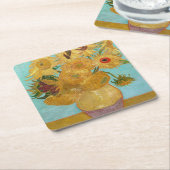 Vincent Van Gogh - Vase mit zwölf Sonnenblumen Rechteckiger Pappuntersetzer (angewinkelt)