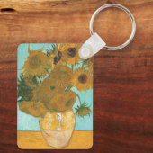 Vincent van Gogh - Vase mit zwölf Sonnenblumen Schlüsselanhänger (Rückseite)