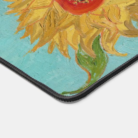 Vincent Van Gogh - Vase mit zwölf Sonnenblumen Schreibtischunterlage (Ecke)