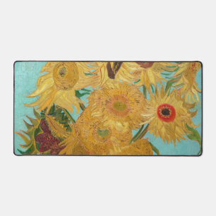 Vincent Van Gogh - Vase mit zwölf Sonnenblumen Schreibtischunterlage