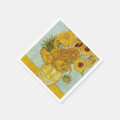 Vincent Van Gogh - Vase mit zwölf Sonnenblumen Serviette (Ecke)