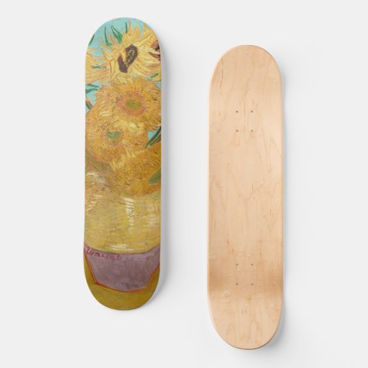 Vincent Van Gogh - Vase mit zwölf Sonnenblumen Skateboard (Vorderseite)