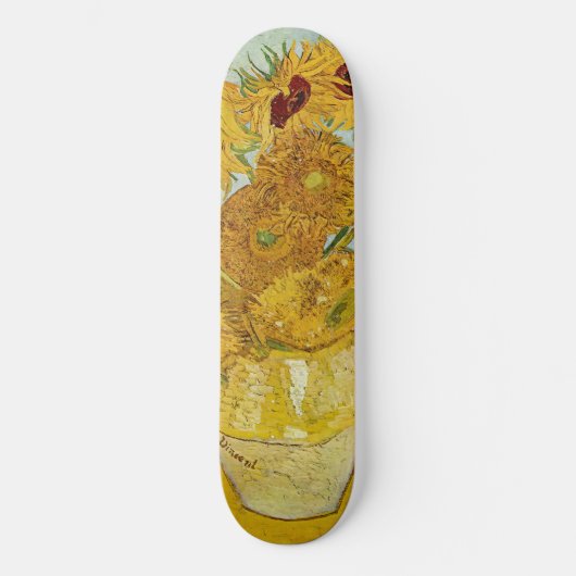 Vincent Van Gogh - Vase mit zwölf Sonnenblumen Skateboard (Vorderseite)